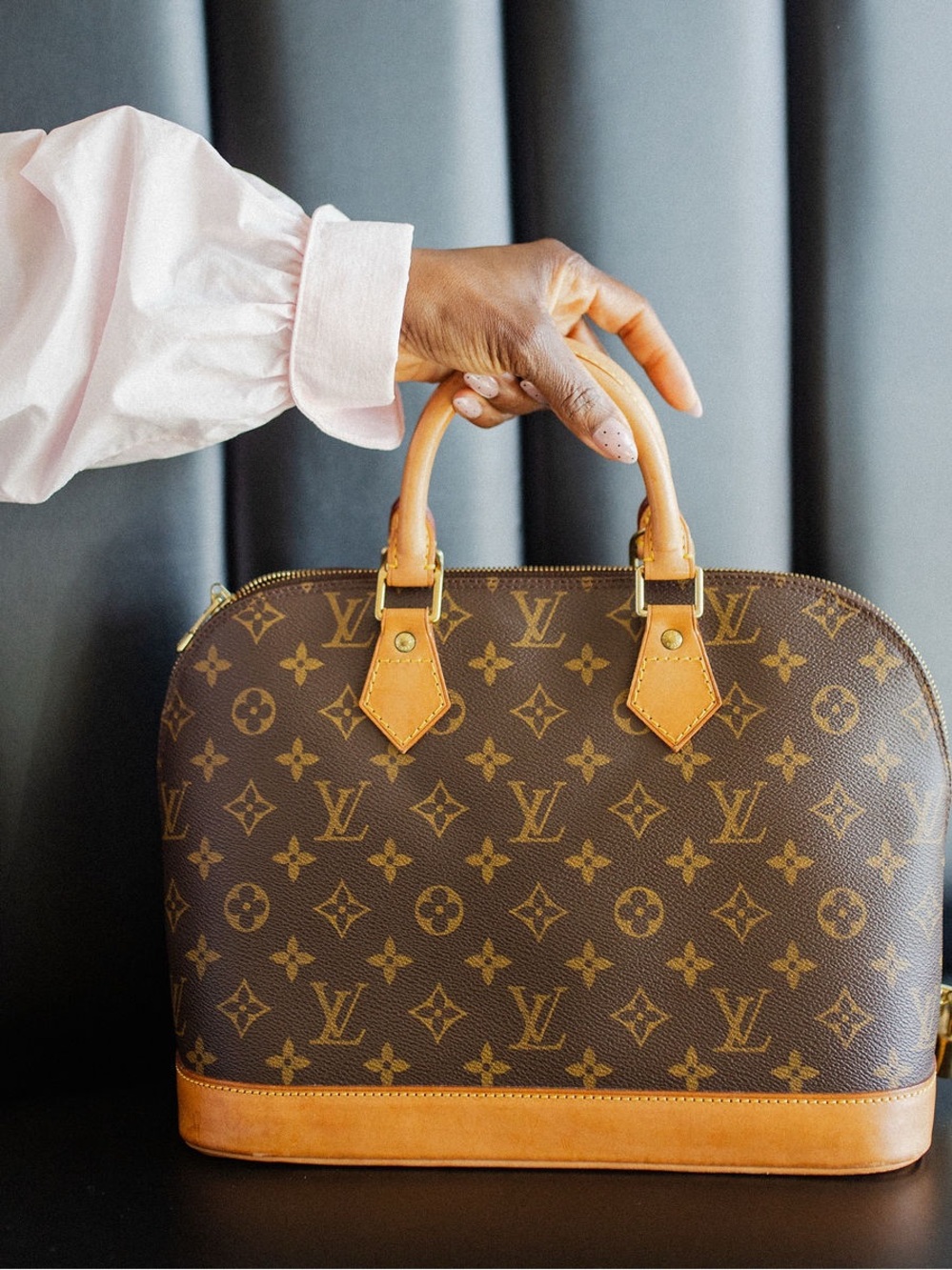 Louis Vuitton Alma PM Monogram Canvas Top Handle Satchel Bag